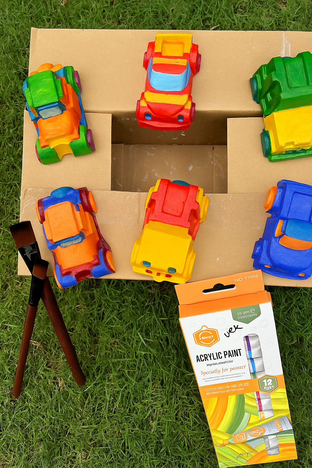 Kids Ceramic Car Painting Kit – DIY Art & Craft Activity Set