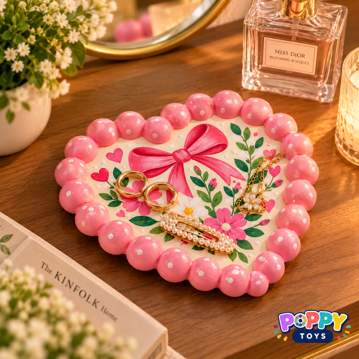 Poppy Toys Heart Ceramic Painting Kit – DIY Art & Craft Set