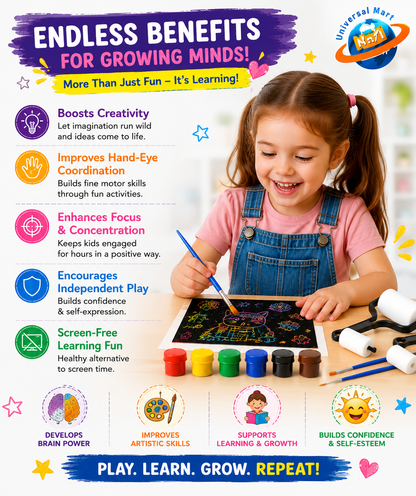 Educational art and craft kit for kids that boosts creativity and focus