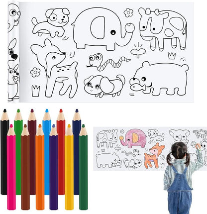 Childers Coloring  Roll ( 3 Meter ) with Color Markers