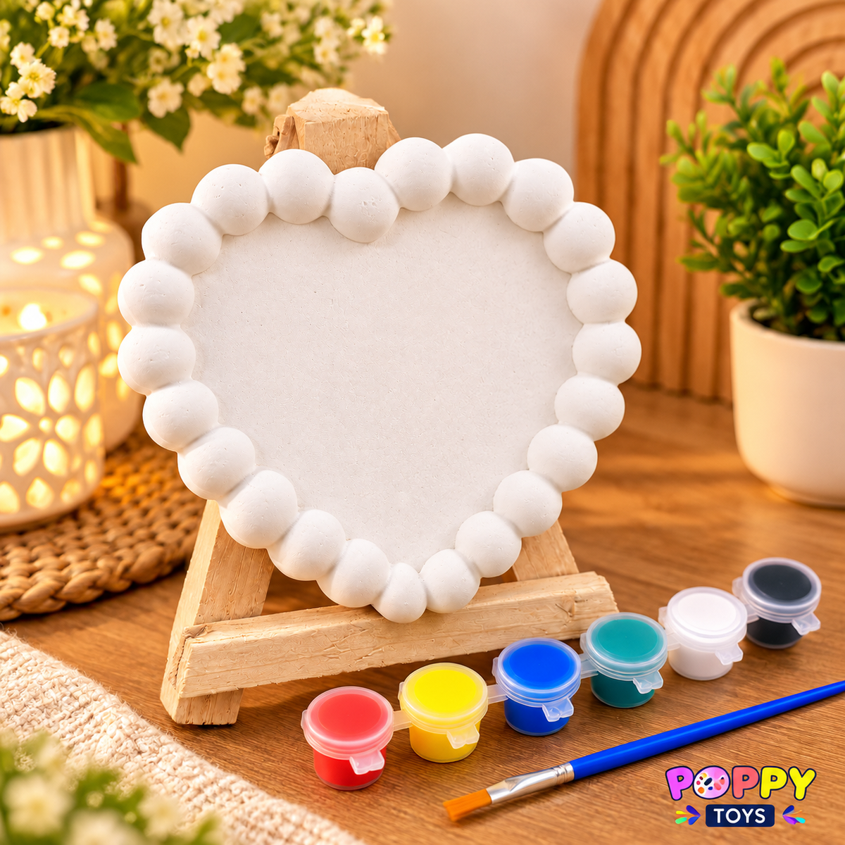 Poppy Toys Heart Ceramic Painting Kit – DIY Art & Craft Set