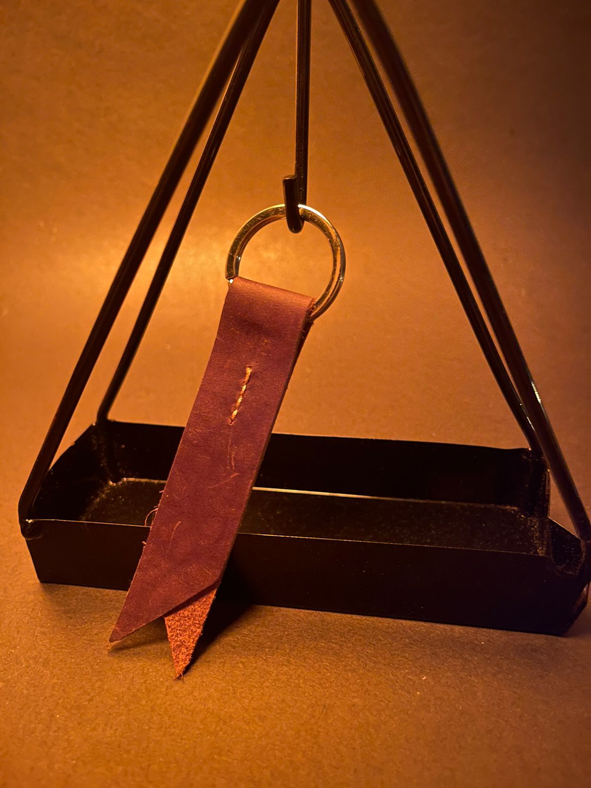 2 Hand Crafted Leather Keychains