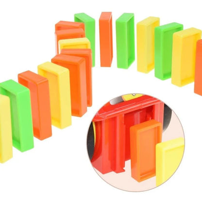 Electric domino train toy
