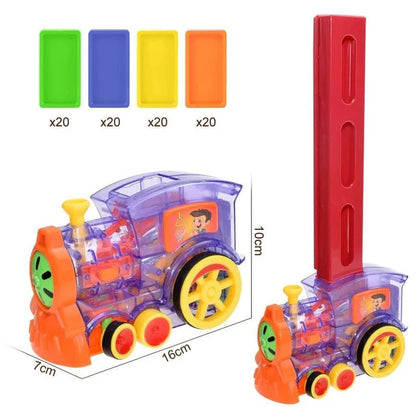 Electric domino train toy