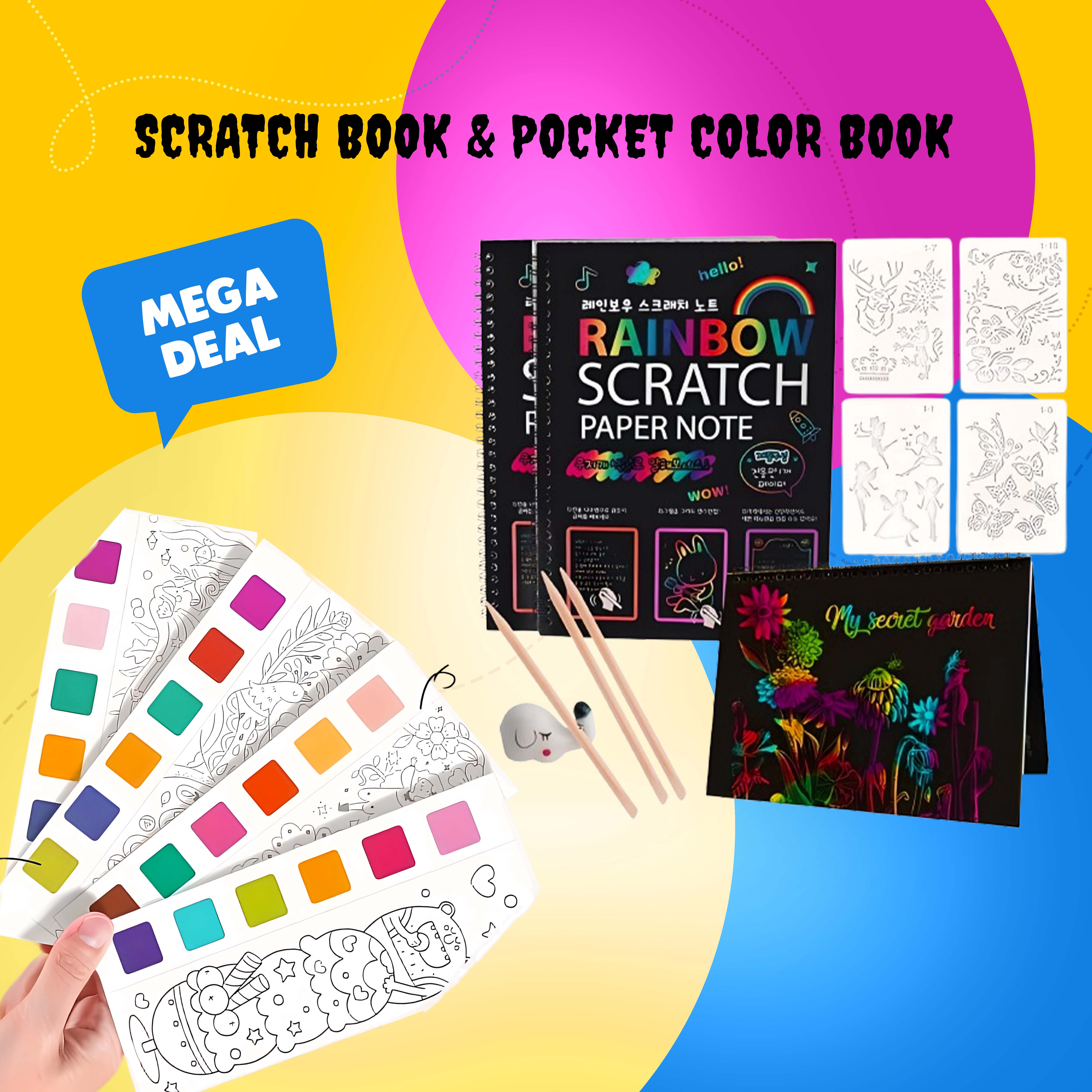 Scratch Book + Pocket Water color Book – Universal Mart